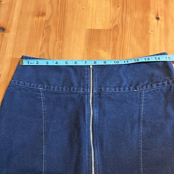 Utility Canvas Made in the USA Denim midi skirt. - Picture 5 of 7